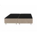 Ver imagem 2 de Cama Box Queen Bipartido C/ Cama Auxiliar Suede 40x158x198 - Santo Box:bege