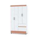 Ver imagem 3 de Guarda-roupa Ideal 4 Portas Branco Camarim 2 Gavetas 2 Cabideiros 102cm