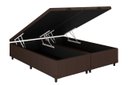 Ver imagem 3 de Cama Box Baú Queen Bipartido Blindado 158x198 Corino Marrom
