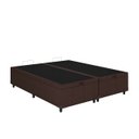 Ver imagem 4 de Cama Box Baú Queen Bipartido Blindado 158x198 Corino Marrom