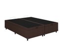 Ver imagem 4 de Cama Box Baú Queen Bipartido Blindado 158x198 Corino Marrom