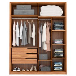 Guarda Roupa Casal Attore e Cômoda Atria Amêndola Grafito - Demartêz - 3