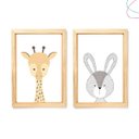 Ver imagem 1 de Kit 2 Quadros Decorativos - Animais Escandinavos:Pinus