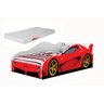 Cama Carro Solteiro Infantil Meninos Adesivada Personagens Mdf com Colchão- Av:ferrari - 2