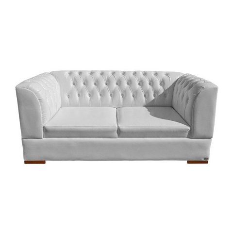 Sofá ChesterField Dubai 200M Corano Branco Sala/Recepção