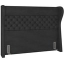Ver imagem 1 de Cabeceira Cama Box King 195 Cm P05 Madrid Couríssimo Preto - Lyam Decor
