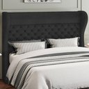 Ver imagem 5 de Cabeceira Cama Box King 195 Cm P05 Madrid Couríssimo Preto - Lyam Decor