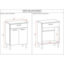 Ver imagem 5 de Balcão 2 Portas 1 Gaveta Diamante Kits Parana