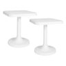 Kit 2 Mesa Quadrada Gardenlife Iguazu Desmontável Bar Branca - 1