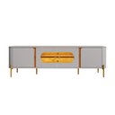 Ver imagem 4 de Rack Sala Juquehy para Tv até 75 Polegadas com Led Bordas Arredondadas Off-white/naturalle