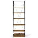 Ver imagem 2 de Estante Escada Queens Cor Driftwood Estrutura em Aco Grafite 184cm - 64105
