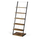 Ver imagem 1 de Estante Escada Queens Cor Driftwood Estrutura em Aco Grafite 184cm - 64105