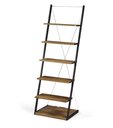 Ver imagem 1 de Estante Escada Queens Cor Driftwood Estrutura em Aco Grafite 184cm - 64105