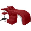 Ver imagem 1 de Kit Maca Estética Charme para Cílios + Mocho + Escada + Capa Veludo:veludo Vermelho