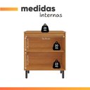 Ver imagem 3 de Balcão Gabinete Duplo de Cozinha 0,80m 2 Portas Núbia