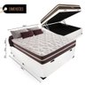Cama Box Baú Casal + Colchão De Molas - Anjos - Classic Superlastic - 138x188x64 cm Branco - 5
