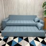 Sofá Cama ou Bi Cama Futury D'confort Design Linho Cinza R507 - 5
