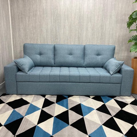 Sofá Cama ou Bi Cama Futury D'confort Design Linho Cinza R507