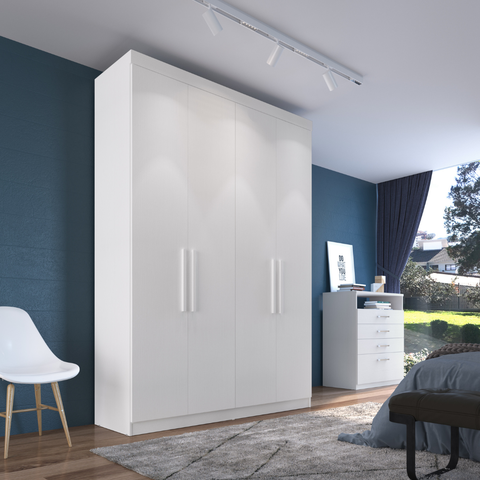 Guarda-roupas Jamaica 4 Portas Herval Branco