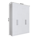 Ver imagem 3 de Guarda-roupas Jamaica 4 Portas Herval Branco