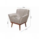 Ver imagem 2 de Cadeira Poltrona Yasmin Veludo Decorativa Império Estofados Bege