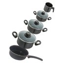 Ver imagem 4 de Jogo Panelas 5 Peças Aço Vítreo Preto Cerâmica Indução Jjb