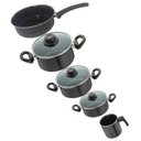 Ver imagem 5 de Jogo Panelas 5 Peças Aço Vítreo Preto Cerâmica Indução Jjb