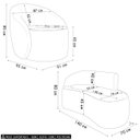 Ver imagem 4 de Sofá 2 Lugares 140cm Wendi e Poltrona Steve Boucle Mostarda I01 - Mpozenato