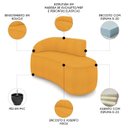 Ver imagem 3 de Sofá 2 Lugares 140cm Wendi e Poltrona Steve Boucle Mostarda I01 - Mpozenato