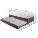 Ver imagem 2 de Bicama Box Solteiro Corino Linho 88x188x28 Cm com Colchão Ecoline D33 Espuma Ecoflex