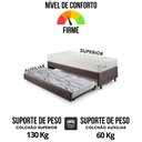 Ver imagem 6 de Bicama Box Solteiro Corino Linho 88x188x28 Cm com Colchão Ecoline D33 Espuma Ecoflex