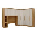 Ver imagem 3 de Guarda-Roupa Casal 11 Portas 6 Peças Modulado Cairo Marrom/Cumaru/Fendi
