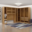 Ver imagem 6 de Guarda-Roupa Casal 11 Portas 6 Peças Modulado Cairo Marrom/Cumaru/Fendi