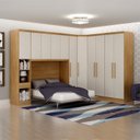 Ver imagem 1 de Guarda-Roupa Casal 11 Portas 6 Peças Modulado Cairo Marrom/Cumaru/Fendi