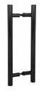 Ver imagem 2 de Puxador alumínio tubular redondo para portas 30x40cm preto