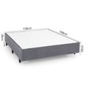 Ver imagem 2 de Base Box Desmontável Queen 158x198x28cm Cinza