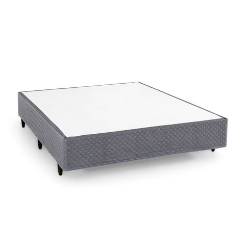 Base Box Desmontável Queen 158x198x28cm Cinza