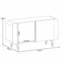 Ver imagem 4 de Aparador Buffet para Sala de Jantar 2 Portas Orgânico Pozzi B01 Off White - Lyam Decor
