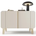Ver imagem 5 de Aparador Buffet para Sala de Jantar 2 Portas Orgânico Pozzi B01 Off White - Lyam Decor