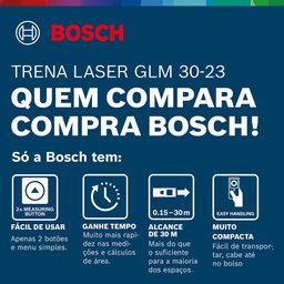 Trena a Laser Bosch 30m Glm 3023 Professional 0601072xg0 Glm 3023 - 0601072xg0 - 7