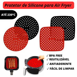 Protetor Silicone Air Fryer Fritadeira 19cm Redondo - 3