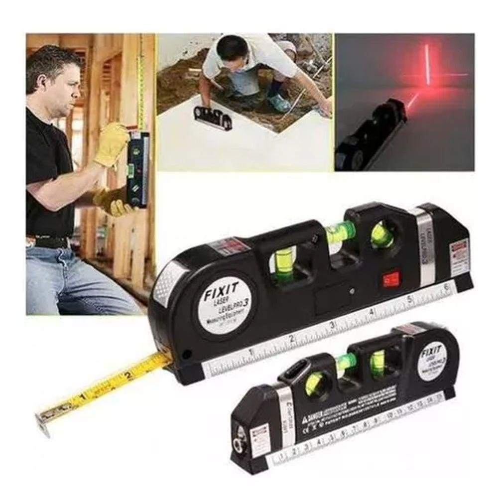 Trena Nível Laser Profissional 3 Estágios Nivelador Medidor ...