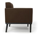 Ver imagem 4 de Sofá Namoradeira 2 Lugares Base de Madeira Preto Elisa Suede Marrom D03 - D'Rossi