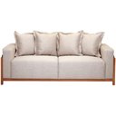 Ver imagem 3 de Sofá 03 Lugares para Sala de Estar 178 Cm Khali B04 Linho Bege Escuro Couríssimo Whisky - Lyam Lyam