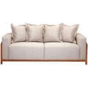 Ver imagem 4 de Sofá 03 Lugares para Sala de Estar 178 cm Khali B04 Linho Bege Escuro Couríssimo Whisky - Lyam Lyam