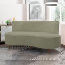 Ver imagem 6 de Sofá Chaise Living 2 Lugares 160cm para Sala Istambul K01 Bouclê Verde - Lyam Decor