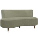 Ver imagem 1 de Sofá Chaise Living 2 Lugares 160cm para Sala Istambul K01 Bouclê Verde - Lyam Decor