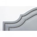 Ver imagem 4 de Cabeceira Casal Luxo 140x60 Courino Cinza Tachas Fumê