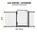 Ver imagem 4 de Grade Portao Pet Segurança e Proteção de Criança 149 a 154:preto