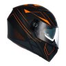 Capacete Shiro Sh-600 Elite Preto Fosco Laranja Tamanho 64 - 3
